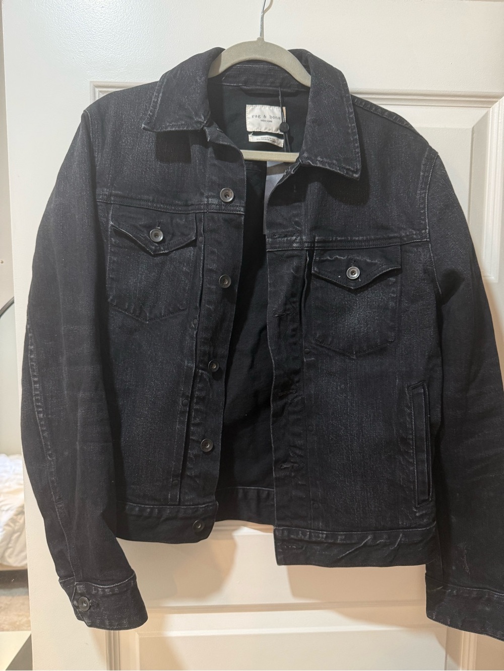 rag & bone Men's Black Denim Jacket